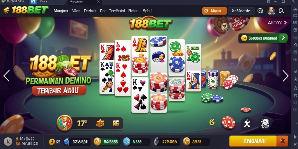 Screenshot gameplay 188BET menampilkan suasana seru bermain Domino.