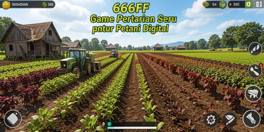 Tampilan gameplay 666FF menampilkan aktivitas pertanian yang menarik dan interaksi dengan lingkungan.
