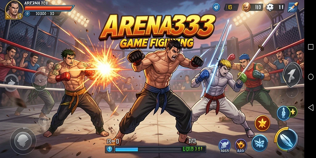 Gameplay pertarungan seru dengan grafis menakjubkan di ARENA333.