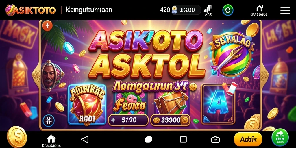 Tampilan gameplay ASIKTOTO yang menarik dan berwarna-warni.