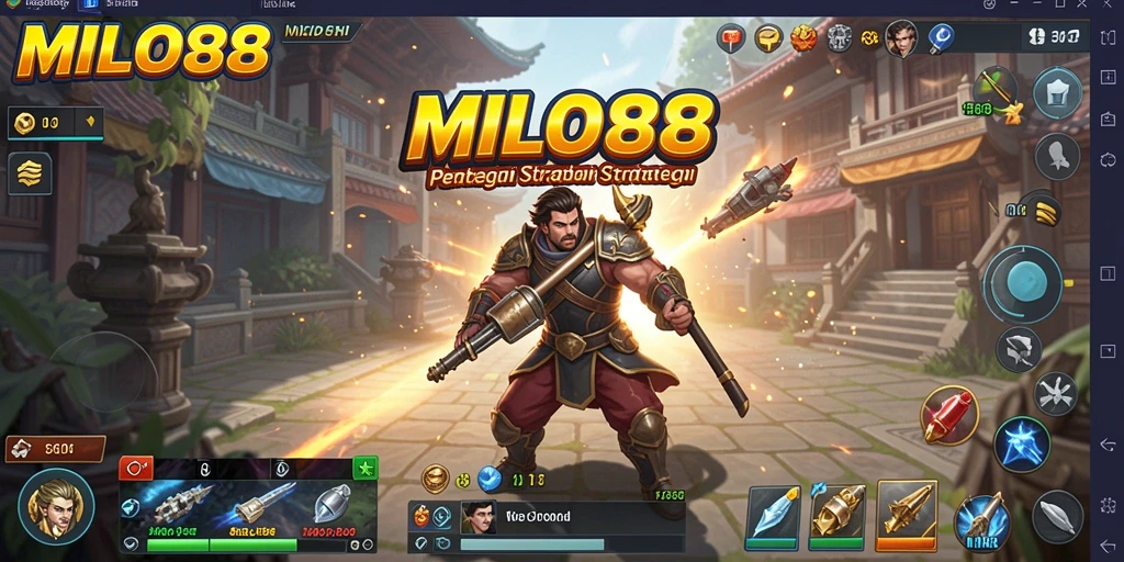 Tampilan gameplay strategis penuh aksi dalam MILO88.